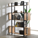 Casa si Gradina - Mobilier - Biblioteci si rafturi - Etajere - Raft cu 3 polite, stejar/negru, KILIS NEW TIP 3 - Infinity.ro