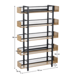 Casa si Gradina - Mobilier - Biblioteci si rafturi - Etajere - Raft cu 5 polite, stejar/negru, KILIS NEW TIP 2 - Infinity.ro