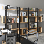 Casa si Gradina - Mobilier - Biblioteci si rafturi - Etajere - Raft cu 3 polite, stejar/negru, KILIS NEW TIP 4 - Infinity.ro