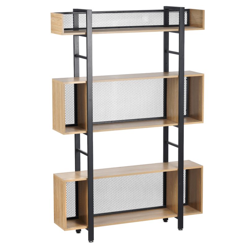 Casa si Gradina - Mobilier - Biblioteci si rafturi - Etajere - Raft cu 3 polite, stejar/negru, KILIS NEW TIP 3 - Infinity.ro