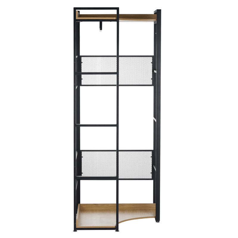 Casa si Gradina - Mobilier - Biblioteci si rafturi - Etajere - Etajera de colt, stejar/negru, KILOS NEW TIP 4 - Infinity.ro
