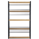 Casa si Gradina - Mobilier - Biblioteci si rafturi - Etajere - Etajera cu 5 rafturi, stejar/negru, KILOS NEW TIP 3 - Infinity.ro