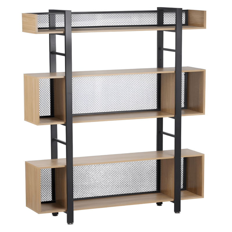 Casa si Gradina - Mobilier - Biblioteci si rafturi - Etajere - Raft cu 3 polite, stejar/negru, KILIS NEW TIP 4 - Infinity.ro