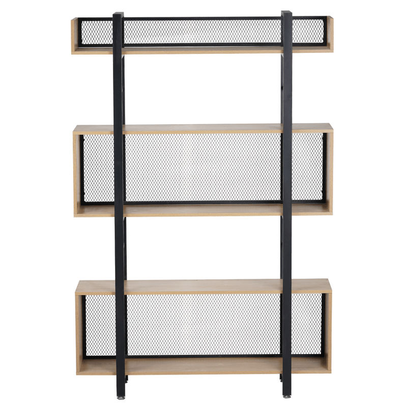Casa si Gradina - Mobilier - Biblioteci si rafturi - Etajere - Raft cu 3 polite, stejar/negru, KILIS NEW TIP 3 - Infinity.ro