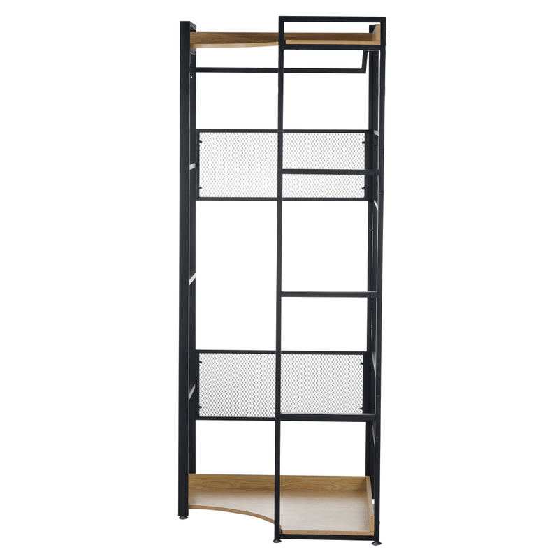 Casa si Gradina - Mobilier - Biblioteci si rafturi - Etajere - Etajera de colt, stejar/negru, KILOS NEW TIP 4 - Infinity.ro