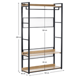 Casa si Gradina - Mobilier - Biblioteci si rafturi - Etajere - Etajera cu rafturi, stejar/negru, KILOS NEW TIP 2 - Infinity.ro