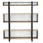 Casa si Gradina - Mobilier - Biblioteci si rafturi - Etajere - Raft cu 3 polite, stejar/negru, KILIS NEW TIP 4 - Infinity.ro