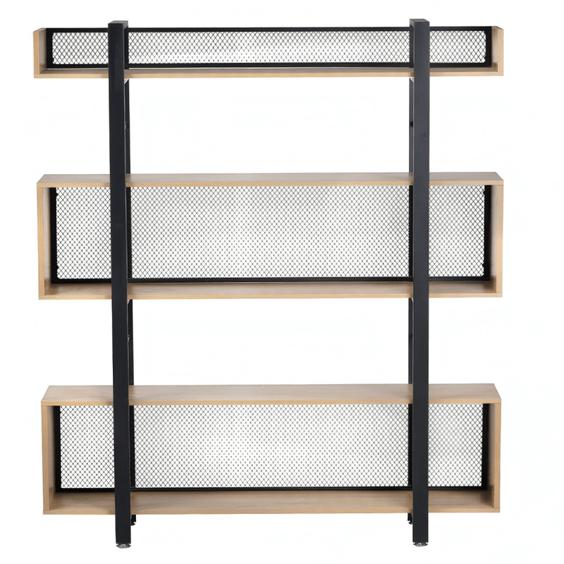 Casa si Gradina - Mobilier - Biblioteci si rafturi - Etajere - Raft cu 3 polite, stejar/negru, KILIS NEW TIP 4 - Infinity.ro