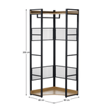 Casa si Gradina - Mobilier - Biblioteci si rafturi - Etajere - Etajera de colt, stejar/negru, KILOS NEW TIP 4 - Infinity.ro