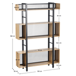 Casa si Gradina - Mobilier - Biblioteci si rafturi - Etajere - Raft cu 3 polite, stejar/negru, KILIS NEW TIP 3 - Infinity.ro