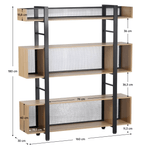 Casa si Gradina - Mobilier - Biblioteci si rafturi - Etajere - Raft cu 3 polite, stejar/negru, KILIS NEW TIP 4 - Infinity.ro