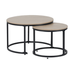 Casa si Gradina - Mobilier - Mese si birouri - Masute de cafea - Masute de cafea, set de 2 buc., stejar sonoma/negru, TARNI - Infinity.ro