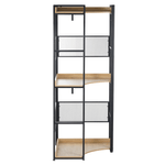 Casa si Gradina - Mobilier - Biblioteci si rafturi - Etajere - Etajera de colt, cu raft, stejar/negru, KILOS NEW TIP 5 - Infinity.ro