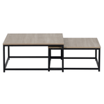 Casa si Gradina - Mobilier - Mese si birouri - Masute de cafea - Masute de cafea, set de 2 buc., stejar sonoma/negru, KASTLER 2 NEW TYP 1 - Infinity.ro