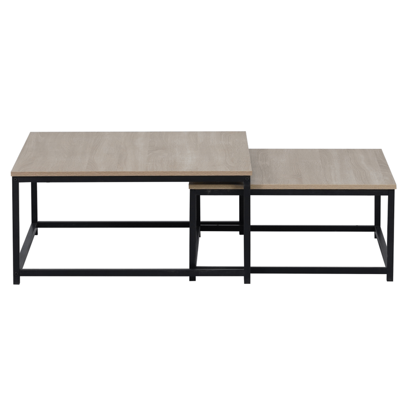 Casa si Gradina - Mobilier - Mese si birouri - Masute de cafea - Masute de cafea, set de 2 buc., stejar sonoma/negru, KASTLER 2 NEW TYP 1 - Infinity.ro