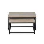 Casa si Gradina - Mobilier - Mese si birouri - Masute de cafea - Masute de cafea, set de 2 buc., stejar sonoma/negru, KASTLER 2 NEW TYP 1 - Infinity.ro