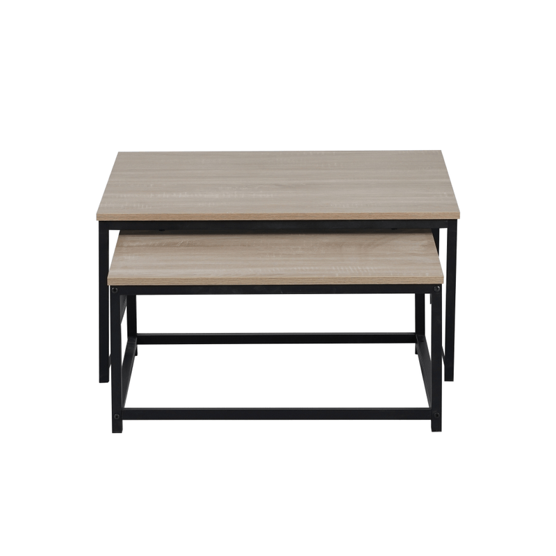 Casa si Gradina - Mobilier - Mese si birouri - Masute de cafea - Masute de cafea, set de 2 buc., stejar sonoma/negru, KASTLER 2 NEW TYP 1 - Infinity.ro