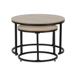 Casa si Gradina - Mobilier - Mese si birouri - Masute de cafea - Masute de cafea, set de 2 buc., stejar sonoma/negru, TARNI - Infinity.ro