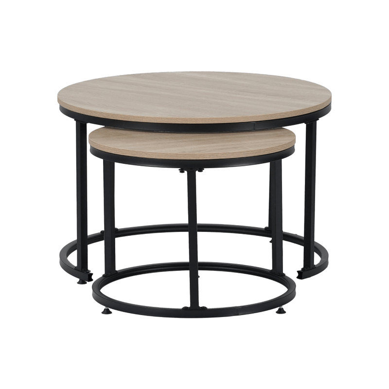 Casa si Gradina - Mobilier - Mese si birouri - Masute de cafea - Masute de cafea, set de 2 buc., stejar sonoma/negru, TARNI - Infinity.ro
