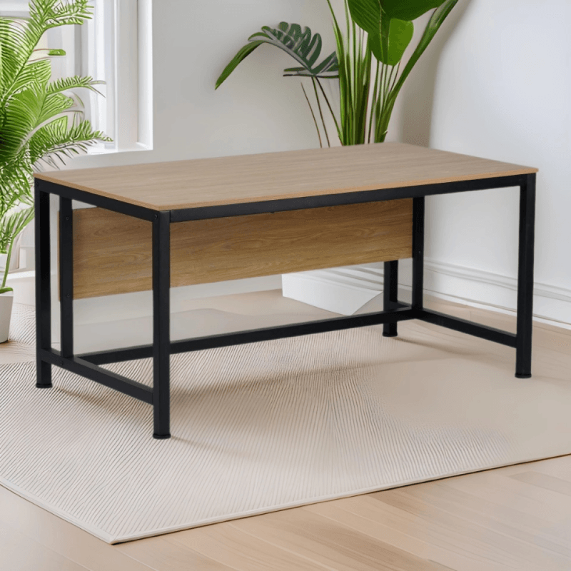 Casa si Gradina - Mobilier - Mese si birouri - Birouri - Birou, stejar/negru, 150x80 cm, KILIS NEW - Infinity.ro