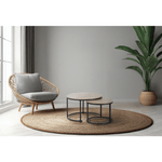 Casa si Gradina - Mobilier - Mese si birouri - Masute de cafea - Masute de cafea, set de 2 buc., stejar sonoma/negru, TARNI - Infinity.ro