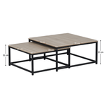 Casa si Gradina - Mobilier - Mese si birouri - Masute de cafea - Masute de cafea, set de 2 buc., stejar sonoma/negru, KASTLER 2 NEW TYP 1 - Infinity.ro