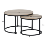 Casa si Gradina - Mobilier - Mese si birouri - Masute de cafea - Masute de cafea, set de 2 buc., stejar sonoma/negru, TARNI - Infinity.ro