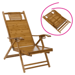 Casa si Gradina - Gradina si terasa - Mobilier exterior - Scaune si sezlonguri gradina - Fotoliu de gradina pozitionabil, natural, bambus, VARDON - Infinity.ro