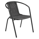 Casa si Gradina - Gradina si terasa - Mobilier exterior - Scaune si sezlonguri gradina - Scaun de gradina stivuibil, negru, otel/plastic, FRENY - Infinity.ro