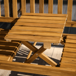 Casa si Gradina - Gradina si terasa - Mobilier exterior - Bancute de gradina - Banca de gradina cu masuta, lemn de salcam, TAIMA - Infinity.ro