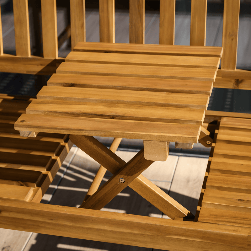 Casa si Gradina - Gradina si terasa - Mobilier exterior - Bancute de gradina - Banca de gradina cu masuta, lemn de salcam, TAIMA - Infinity.ro