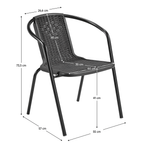 Casa si Gradina - Gradina si terasa - Mobilier exterior - Scaune si sezlonguri gradina - Scaun de gradina stivuibil, negru, otel/plastic, FRENY - Infinity.ro