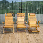 Casa si Gradina - Gradina si terasa - Mobilier exterior - Scaune si sezlonguri gradina - Fotoliu de gradina pozitionabil, natural, bambus, VARDON - Infinity.ro