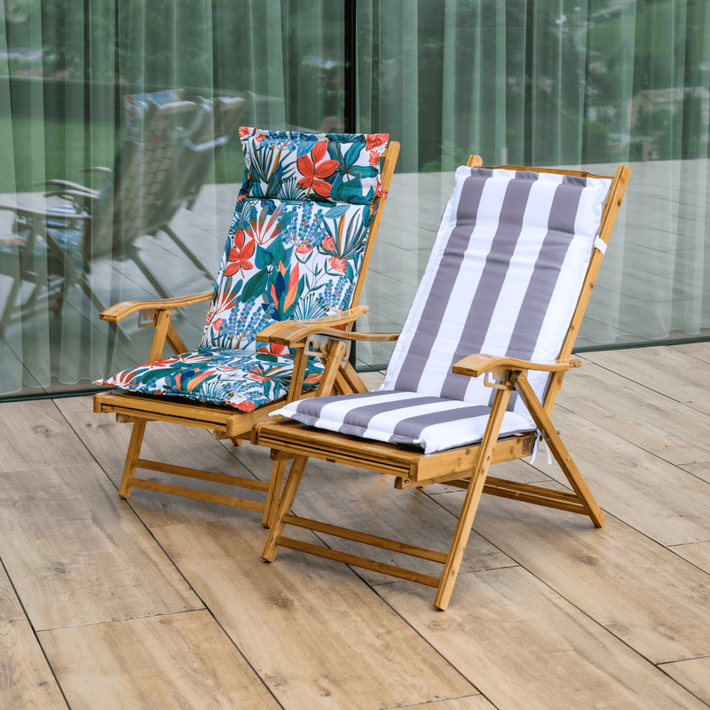 Casa si Gradina - Gradina si terasa - Mobilier exterior - Scaune si sezlonguri gradina - Fotoliu de gradina pozitionabil, natural, bambus, VARDON - Infinity.ro
