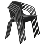 Casa si Gradina - Gradina si terasa - Mobilier exterior - Scaune si sezlonguri gradina - Scaun de gradina stivuibil, negru, otel/plastic, FRENY - Infinity.ro