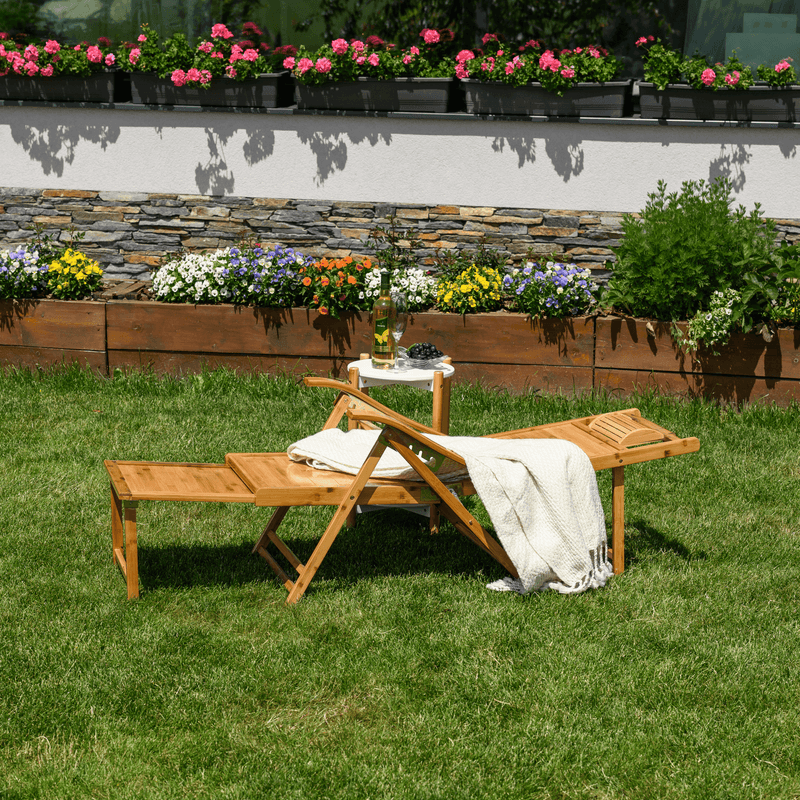 Casa si Gradina - Gradina si terasa - Mobilier exterior - Scaune si sezlonguri gradina - Fotoliu de gradina pozitionabil, natural, bambus, VARDON - Infinity.ro