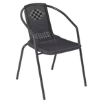 Casa si Gradina - Gradina si terasa - Mobilier exterior - Scaune si sezlonguri gradina - Scaun de gradina stivuibil, negru, otel/plastic, FRENY - Infinity.ro