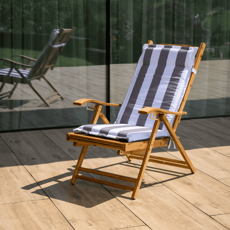 Casa si Gradina - Gradina si terasa - Mobilier exterior - Scaune si sezlonguri gradina - Fotoliu de gradina pozitionabil, natural, bambus, VARDON - Infinity.ro