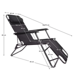 Casa si Gradina - Gradina si terasa - Mobilier exterior - Scaune si sezlonguri gradina - Scaun pozitionabil de gradina, negru, REGED - Infinity.ro