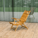 Casa si Gradina - Gradina si terasa - Mobilier exterior - Scaune si sezlonguri gradina - Fotoliu de gradina pozitionabil, natural, bambus, VARDON - Infinity.ro
