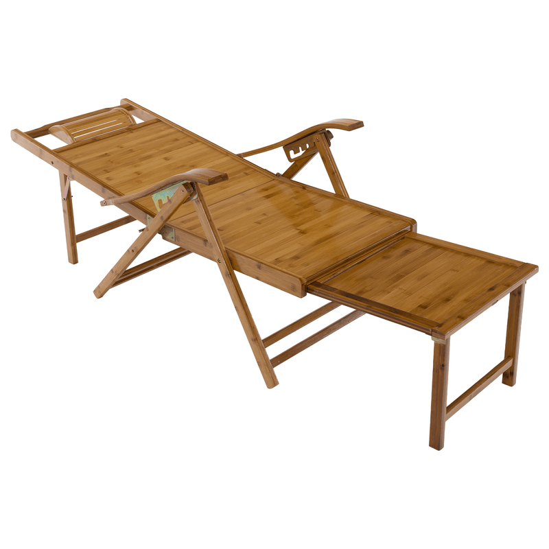 Casa si Gradina - Gradina si terasa - Mobilier exterior - Scaune si sezlonguri gradina - Fotoliu de gradina pozitionabil, natural, bambus, VARDON - Infinity.ro