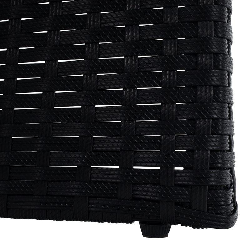 Casa si Gradina - Gradina si terasa - Mobilier exterior - Seturi mobila gradina - Set de gradina din ratan, lemn de salcam, negru/crem/natural, MELFORD - Infinity.ro