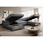 Casa si Gradina - Mobilier - Canapele si coltare - Coltare - Canapea extensibila, gri, dreapta, POLY ROH U - Infinity.ro