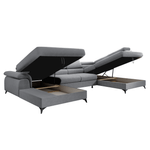 Casa si Gradina - Mobilier - Canapele si coltare - Coltare - Canapea extensibila, gri, dreapta, POLY ROH U - Infinity.ro