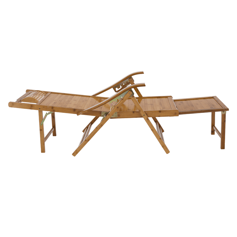 Casa si Gradina - Gradina si terasa - Mobilier exterior - Scaune si sezlonguri gradina - Fotoliu de gradina pozitionabil, natural, bambus, VARDON - Infinity.ro