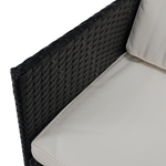 Casa si Gradina - Gradina si terasa - Mobilier exterior - Seturi mobila gradina - Set de gradina din ratan, lemn de salcam, negru/crem/natural, MELFORD - Infinity.ro