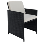 Casa si Gradina - Gradina si terasa - Mobilier exterior - Seturi mobila gradina - Set de gradina din ratan, lemn de salcam, negru/crem/natural, MELFORD - Infinity.ro