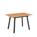 Casa si Gradina - Mobilier - Mese si birouri - Mese bucatarie si dining - Masa de sufragerie extensibila, 120-160x80 cm, stejar/neagra, DIRAN - Infinity.ro
