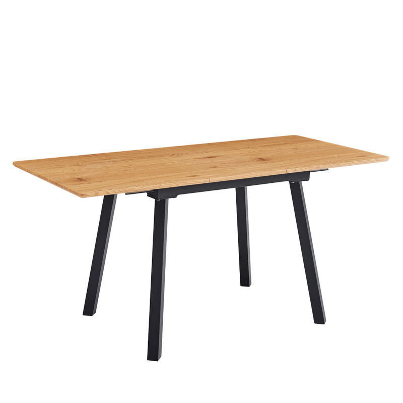 Casa si Gradina - Mobilier - Mese si birouri - Mese bucatarie si dining - Masa de sufragerie extensibila, 120-160x80 cm, stejar/neagra, DIRAN - Infinity.ro