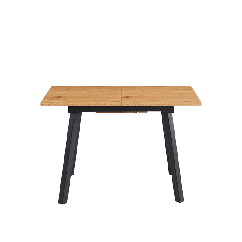 Casa si Gradina - Mobilier - Mese si birouri - Mese bucatarie si dining - Masa de sufragerie extensibila, 120-160x80 cm, stejar/neagra, DIRAN - Infinity.ro